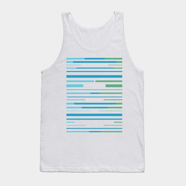 blue green lines Tank Top by abstracteleanor